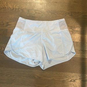Women’s Lululemon light blue athletic shorts size 6